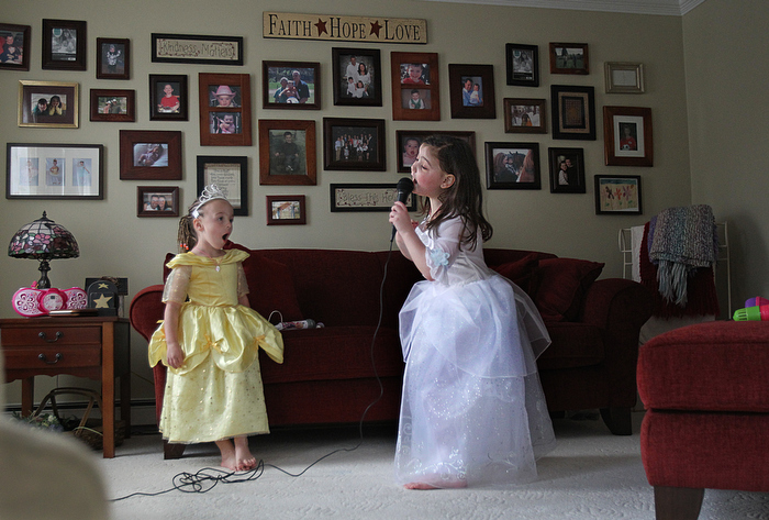 2. One of the few options for extending life by a few more months, was brutal round of radiation and steroid treatment. While it shrunk CarolineÕs tumor so that her balance returned and she could enjoy favorite activiites like wearing princess dresses, and singing and dancing along to Taylor Swift songs with her friend, it also changed her usually cheerful and calm demeanor. She could erupt into loud and emotional tantrums.