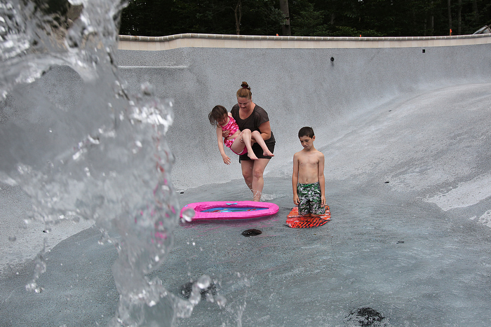 4. Calle loved to swim---so much so that her parents pledged to build a pool in their backyard for Calle's last summer. The builders worked around the clock to finish, many of them openly weeping when the water truck pulled up and Rachael could bring Calle down to the pool. Older brother, Connor, 8, brought over a raft for Rachael to place Calle on. Says Rachael, ÒI feel like she is scared inside. She knowÕs she canÕt walk, she knows she canÕt talk, and things are changing.....I donÕt want to look back and feel like I wasnÕt there when she needed me.