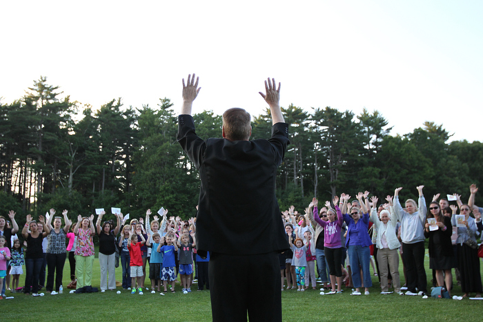 9. Father Chris Hickey leads a prayer vigil at Nortre Dame Academy for the Cronk family. Says Kevin Cronk, ÒShe has touched literally thousands of hearts around the world, inspired the Hope for Caroline foundation to end DIPG, united the community, and brought people closer to God.Ó